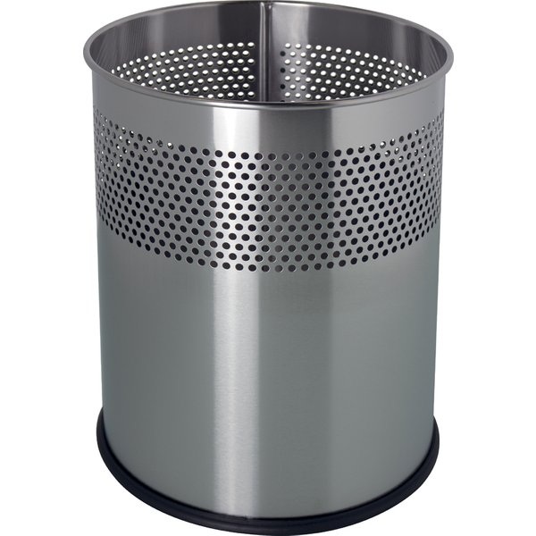 helit Stahl-Papierkorb , the dot, , 15 Liter, alu-grau