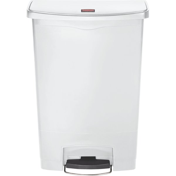 Rubbermaid Tret-Abfalleimer Slim Jim, 90 Liter, weiß