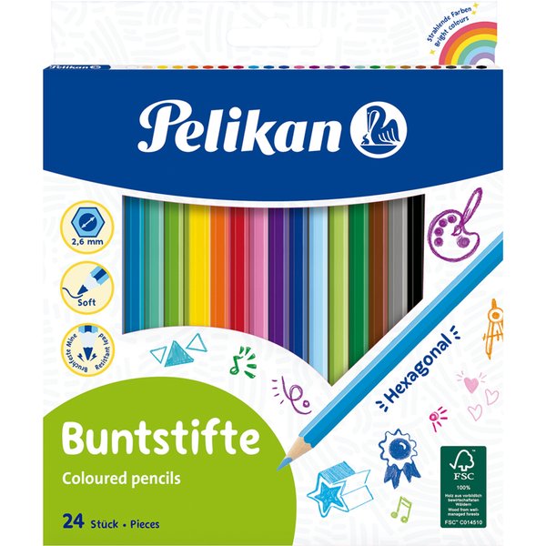 Pelikan Buntstifte Standard, Sechseckig, 24Er Kartonetui-image