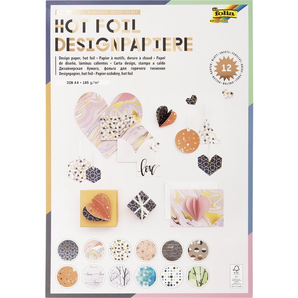 folia Designpapierblock , Hotfoil III, , DIN A4, 165 g/qm