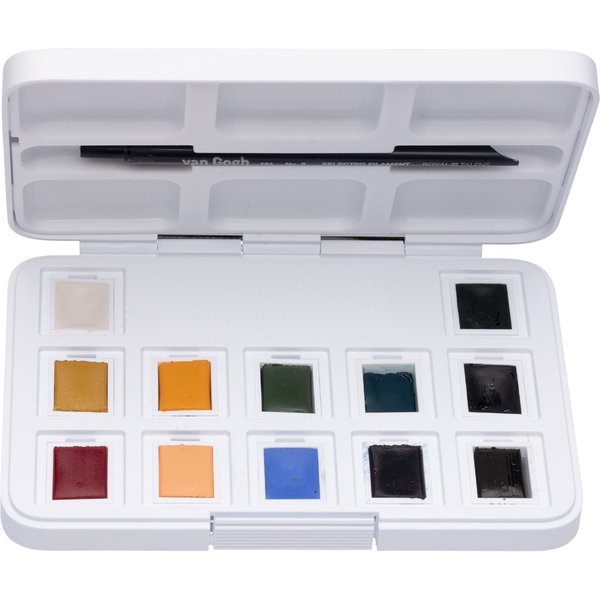 ROYAL TALENS Aquarellkasten Van Gogh, 12er, Gedeckte Farben