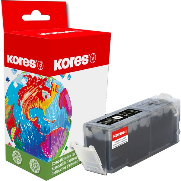 Kores Tinte G1576BK Ersetzt Canon PGI-580XL, Schwarz-image