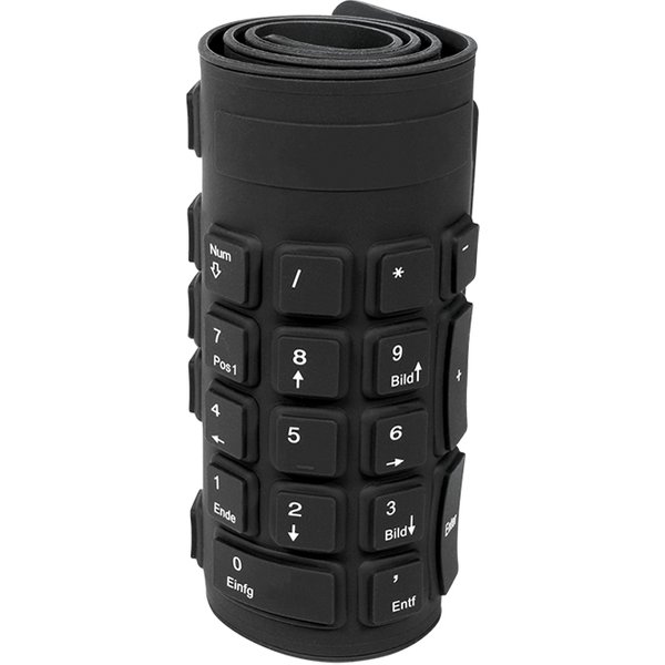 LogiLink Flexible Silikon-Tastatur, kabelgebunden, schwarz