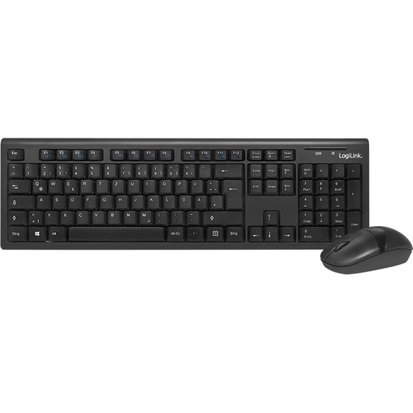 LogiLink Desktop Set, kabellos, 66 Kanäle, schwarz