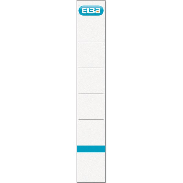 ELBA Ordnerrücken-Einsteckschild, kurz/schmal, weiß
