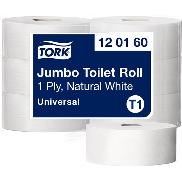TORK Großrollen-Toilettenpapier Jumbo, 1-lagig, weiß, 480 m
