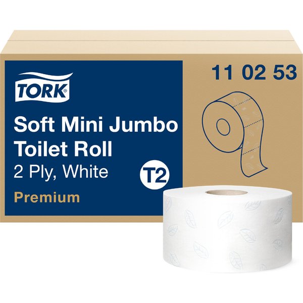 TORK Minirollen-Toilettenpapier Jumbo, 2-lagig, weiß, 170 m
