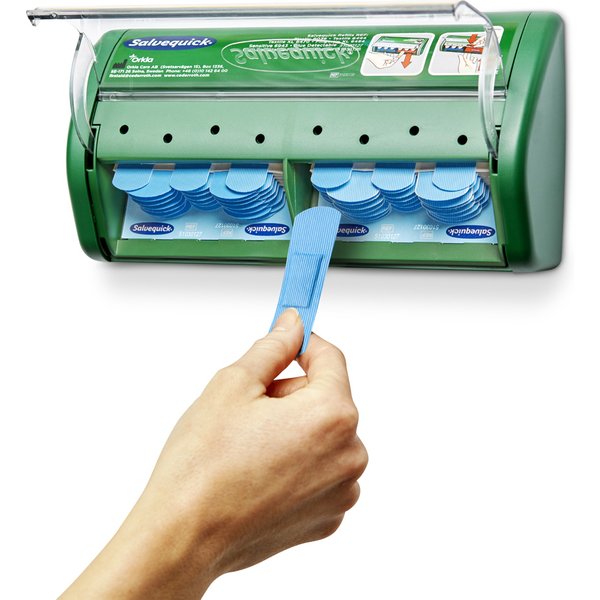 CEDERROTH Salvequick Pflasterspender, mit blauen Pflastern