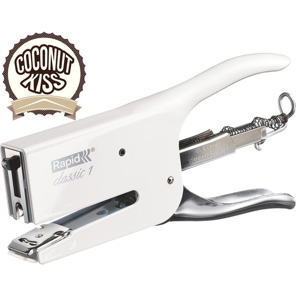 Rapid Heftzange Classic K1 Retro Coconut Kiss, weiß
