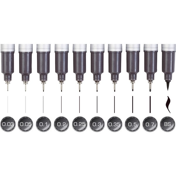 COPIC Fineliner MULTILINER SP, Brush, schwarz