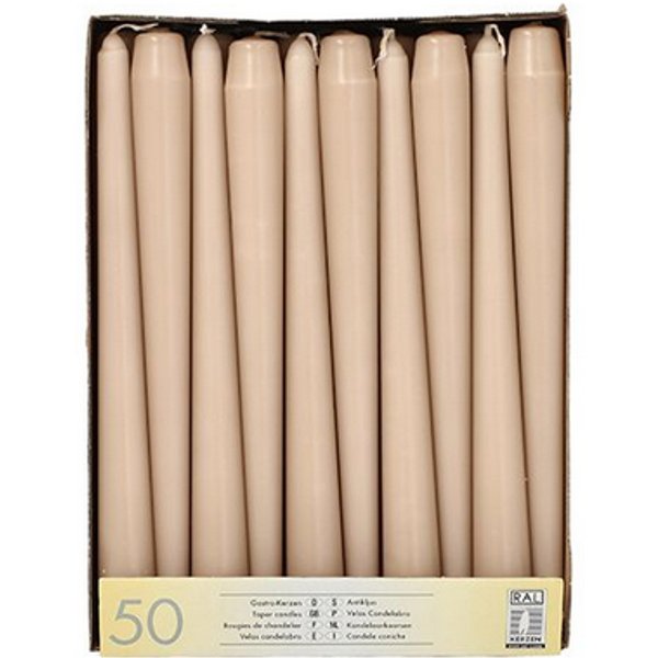 STARPAK Leuchterkerzen, 22 mm, puder, 50er Pack