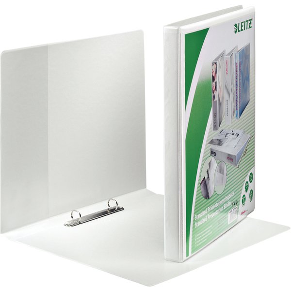 LEITZ Präsentations-Ringbuch, A4 Überbreite, weiß, 2 Rund-