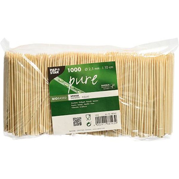 Papstar SpießE , Pure, , Aus Bambus, LäNge: 100 Mm-image