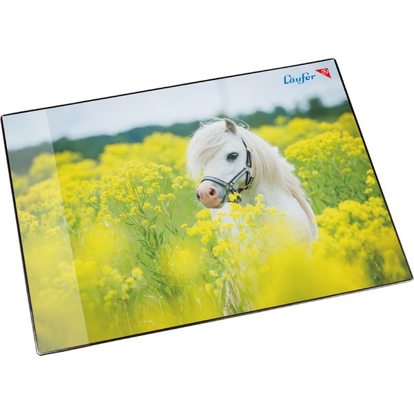 Läufer Schreibunterlage Pferd im Rapsfeld, 400 x 530 mm