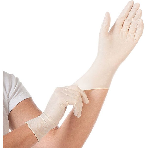 HYGOSTAR Latex-Handschuh Grip, XL, weiß, puderfrei