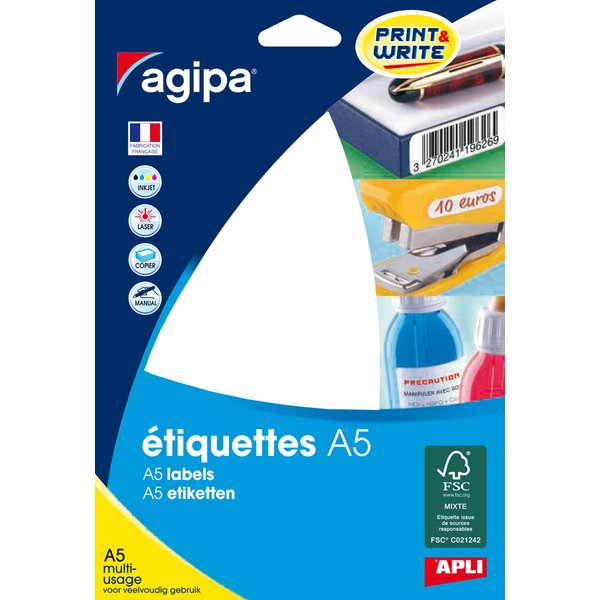agipa Universal-Etiketten, 9 X 13 Mm, Weiß-image