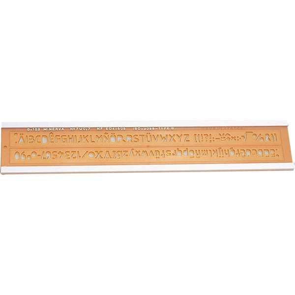 MINERVA Schriftschablone, Schrifthöhe: 5 mm