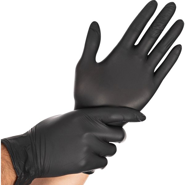 HYGOSTAR Nitril-Handschuh Safe Light, L, schwarz, puderfrei
