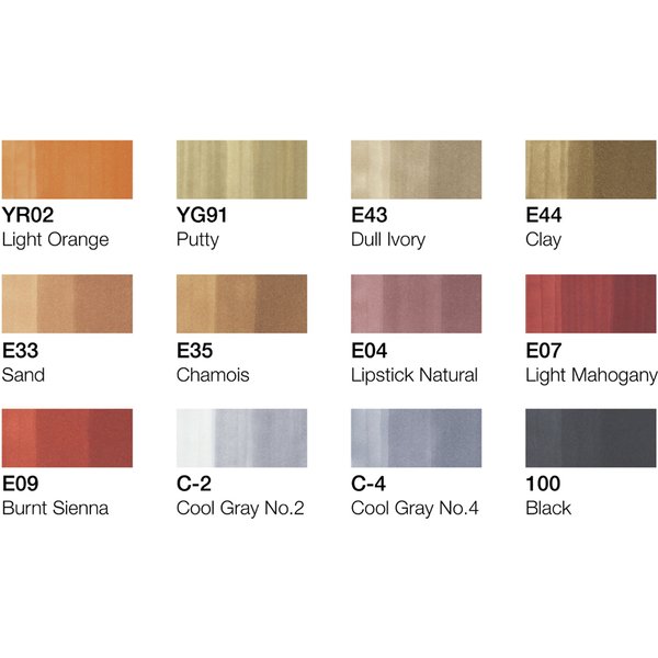 Copic Marker Classic, 12Er Set Architekturfarben-image