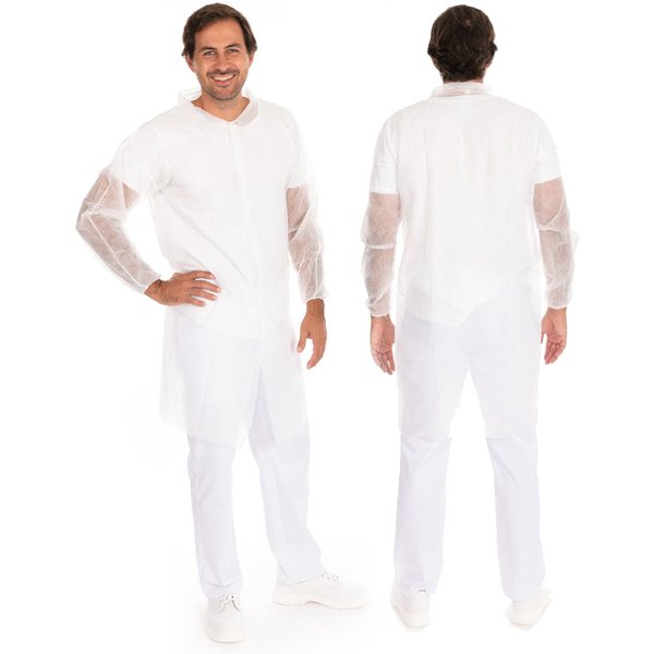 HYGOSTAR Besucherkittel ECO HYGOBASE, weiß, XXXXL