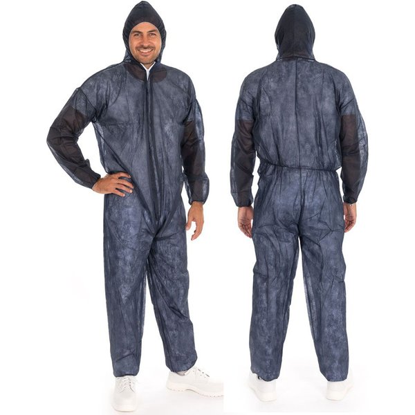 HYGOSTAR PP-Overall ECO HYGOBASE mit Kapuze, blau, XXL