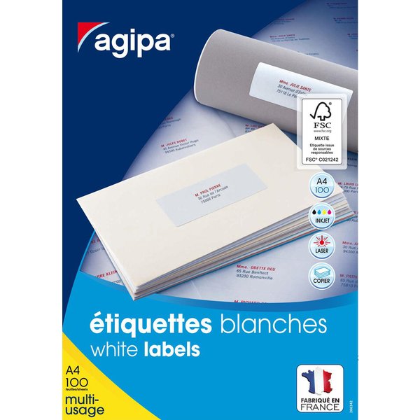 agipa Universal-Etiketten, 63,5 X 46,6 Mm, Weiß-image