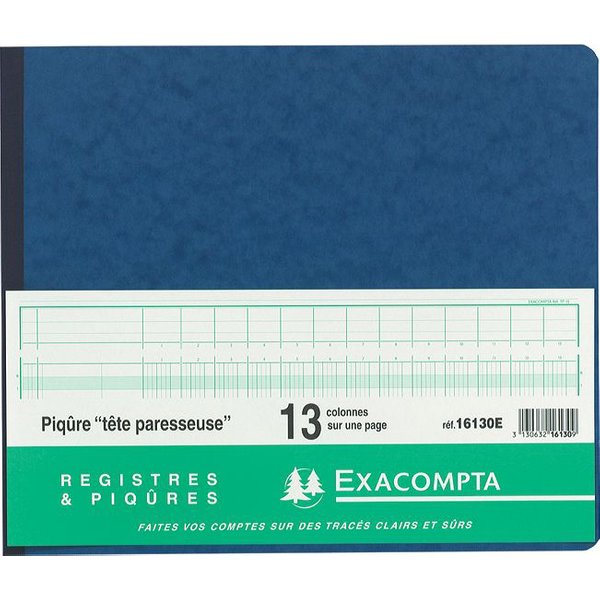 EXACOMPTA Geschäftsbuch mit kopfleiste, 11 Spalten je Seite