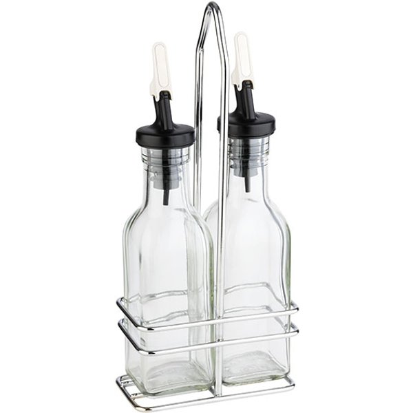 APS Essig- und Öl-Menage, Glas/Edelstahl, 0,12 Liter