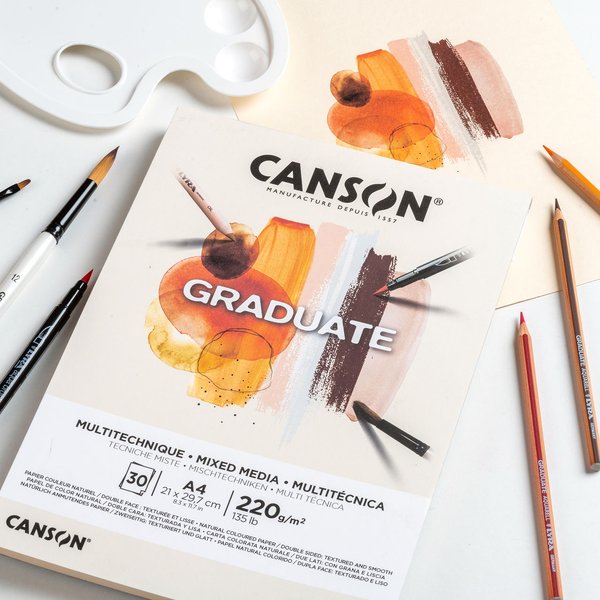 Canson Studienblock Graduate Mixed Media, Natur, DIN A4-image