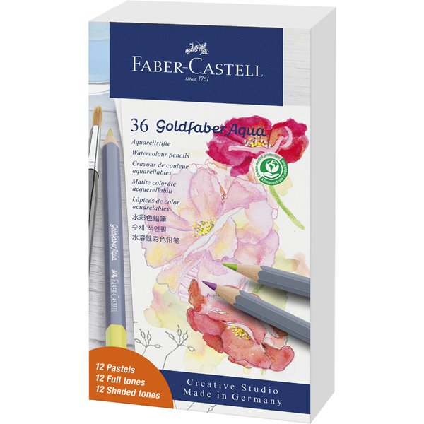 FABER-CASTELL Aquarellstifte GOLDFABER, 36er Geschenkset