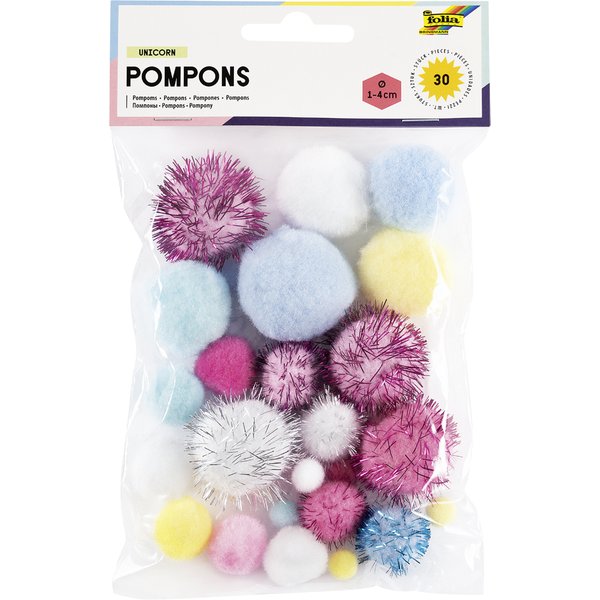 folia Pompons Unicorn, GrößEn Sortiert-image