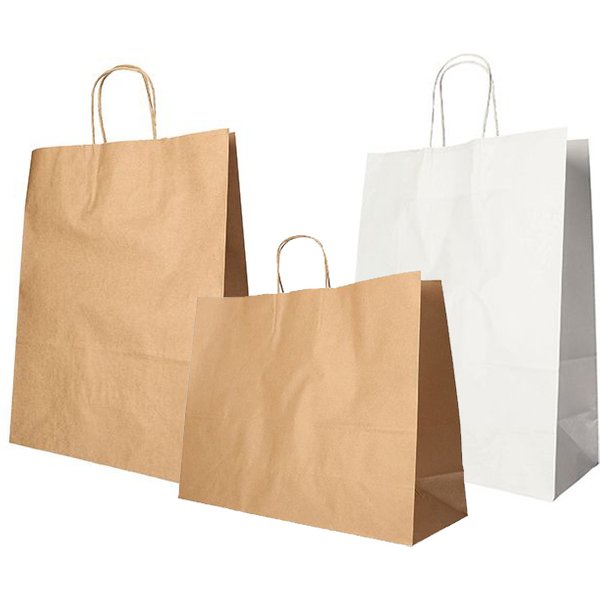 PAPSTAR Papier-Tragetasche, 350 x 350 x 140 mm, weiß