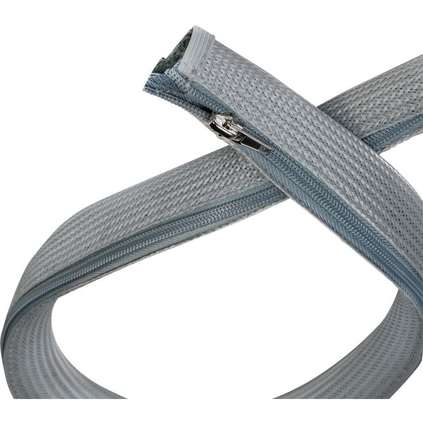 LogiLink Kabelschlauch mit Reißverschluss, 1,0 m, grau