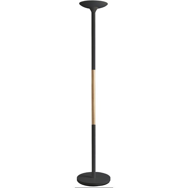 UNILUX LED-Deckenfluter PRYSKA, dimmbar, Buche/schwarz