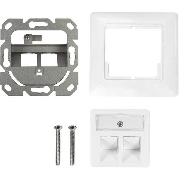LogiLink Unterputzdose FüR Keystone-Module, 2-Fach, Reinweiß-image