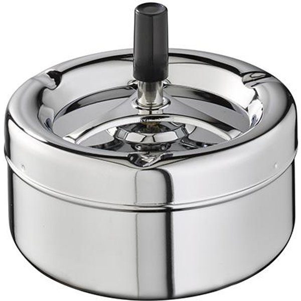 APS Drehaschenbecher PUSH, silber