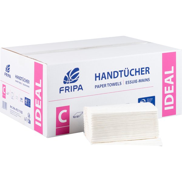 Fripa Handtuchpapier IDEAL, 250 x 330 mm, C-Falz, hochweiß