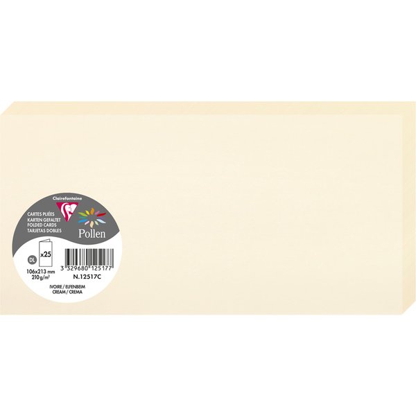 Pollen by Clairefontaine Doppelkarte DL, elfenbein