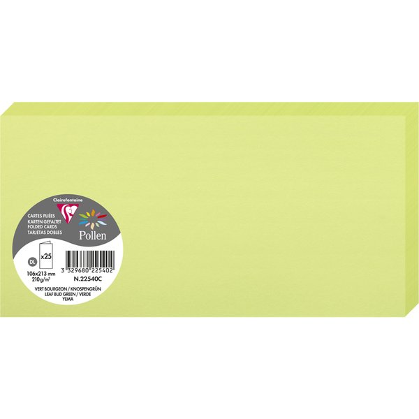 Pollen by Clairefontaine Doppelkarte DL, knospengrün