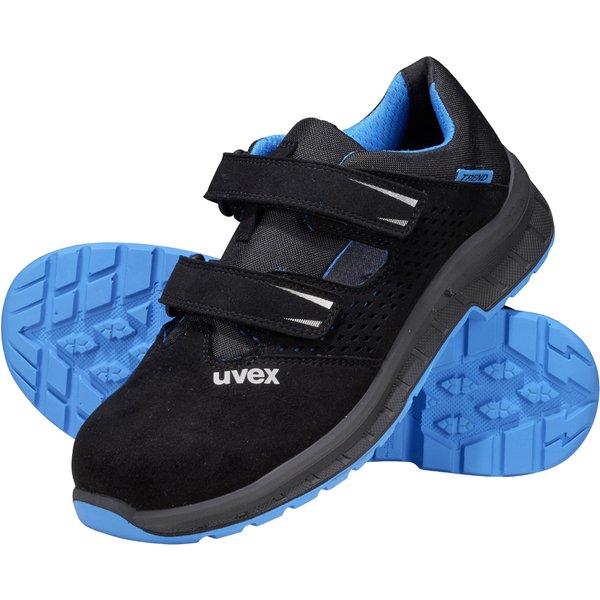 uvex 2 trend Sicherheits-Sandale S1P, schwarz/blau, Gr. 40