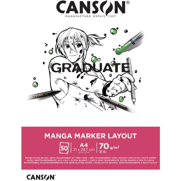Canson Studienblock Graduate Manga Marker Layout, DIN A3-image