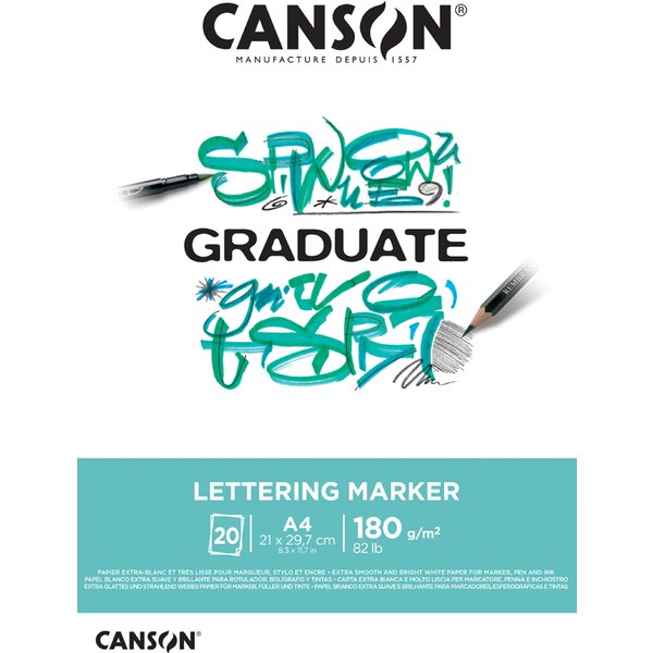 Canson Studienblock Graduate Lettering Marker, DIN A4-image