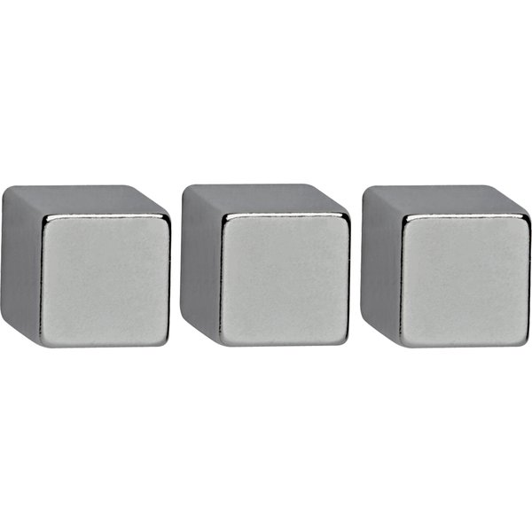 MAUL Neodym-Würfelmagnet, 7 mm, Haftkraft: 1,6 kg, silber