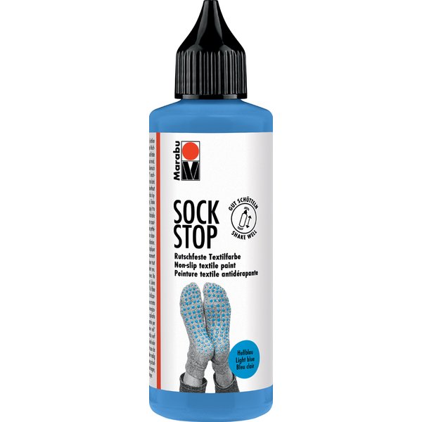 Marabu Textilfarbe Sock Stop, 90 ml, hellblau