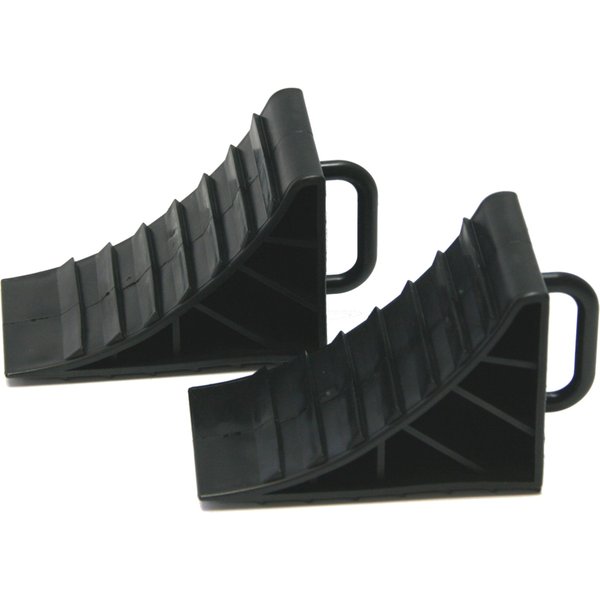IWH Unterlegkeil mit Halter, schwarz, 2er Set