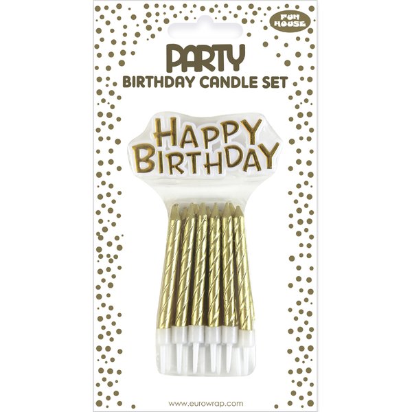 Clairefontaine Geburtstagskerzen , Happy Birthday, , Gold-image