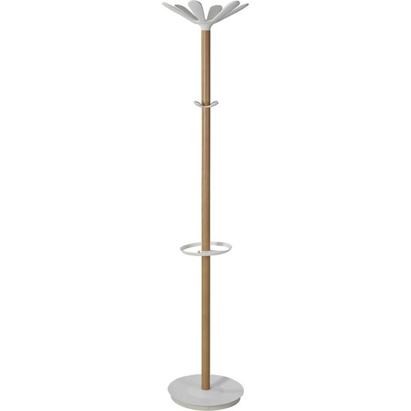 ALBA Garderobenständer , NAHOW, , Höhe: 1.750 mm, Buche / weiß
