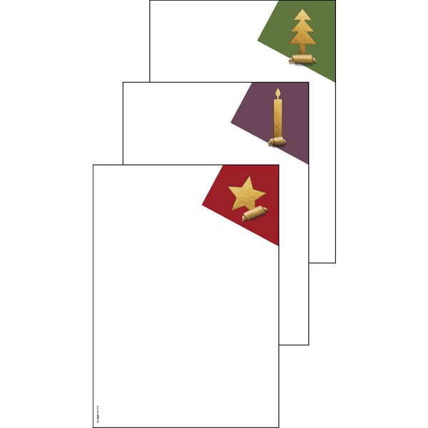 sigel Weihnachts-Motiv-Papier-Set , Cut-out style, , A4