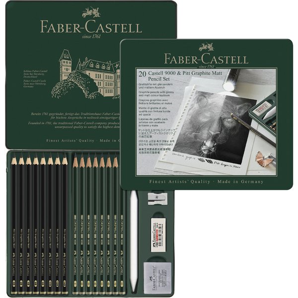 Faber-Castell Pitt Graphite Set Matt & Castell 9000-image