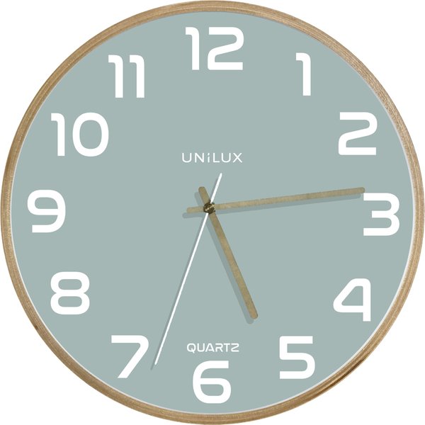 UNiLUX Wanduhr/Quarzuhr , BALTIC, , Durchmesser: 315 mm, grün